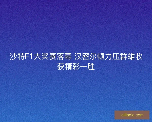 沙特F1大奖赛落幕 汉密尔顿力压群雄收获精彩一胜
